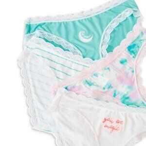 Stripe and Stare Stardust Knicker Panties Box Set Blue/Pink Medium NWT